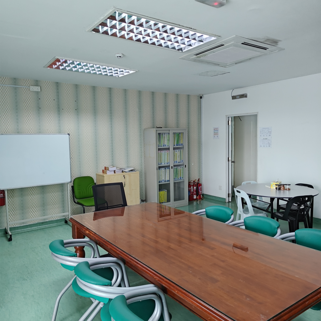 Meeting table in an office room.