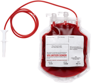 Blood-donation bag.