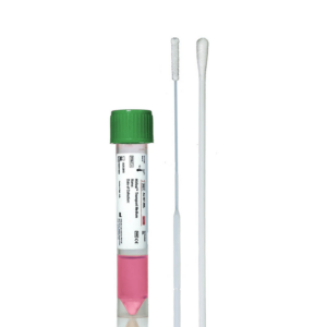 Labeled specimen container.
